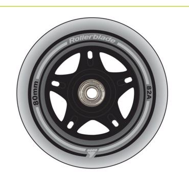 ROLLERBLADE 80mm/SG7 Wheel and Bearing kit - Clear ROLLERBLADE 80mm/SG7 Wheel and Bearing kit - Clear