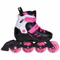 POWERSLIDE Khaan Junior SQD Pink Adj. patinia - Mavro/Lefko/Roz