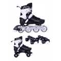 AThLOPAIDIA 10306 Afxomeioumena Patinia/Roller Skates 2 se 1 - Mavro