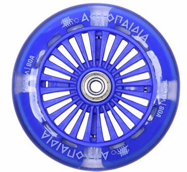 ATHLOPAIDIA Front Led Wheel With Bearing 120mm For Scooter 61215 - Blue