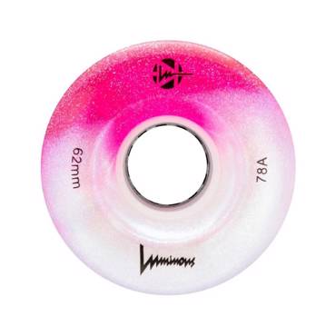 LUMINOUS Led Quads Wheels Cotton Candy 62mm/85A - Pink/White