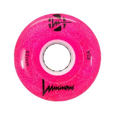 LUMINOUS Led Quads Wheels 62mm/85A - Glitter Pink