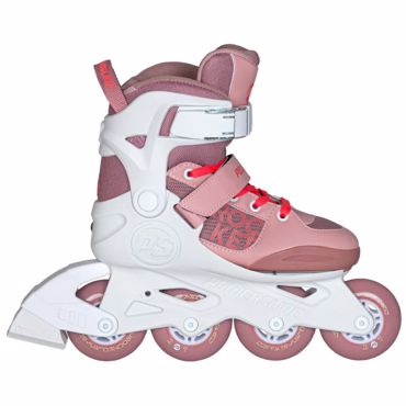 POWERSLIDE Rocket Pale Mauve adj. Inline Skates - White/Pink