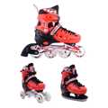 Athlopaidia 10305 Afxomeioumena Patinia/Roller Skates/Pagpedila 3 se 1 - Kokkino