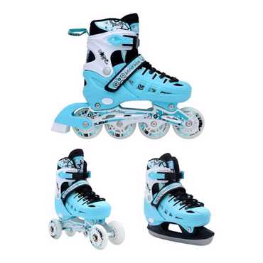 3K Αυξομειούμενα Πατίνια/Roller Skates/Παγοπέδιλα 3 σε 1 - Μέντα