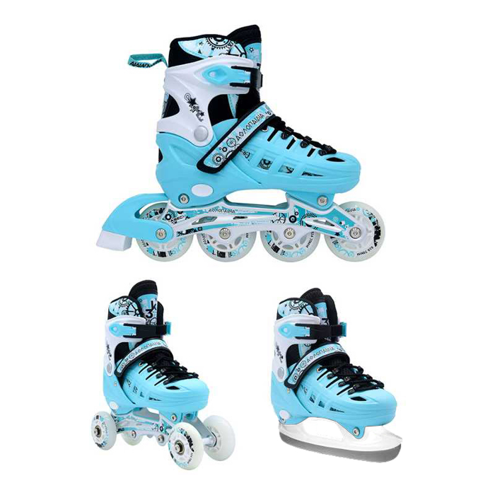 AThLOPAIDIA 10305 Afxomeioumena Patinia/Roller Skates/Pagpedila 3 se 1 - Menta