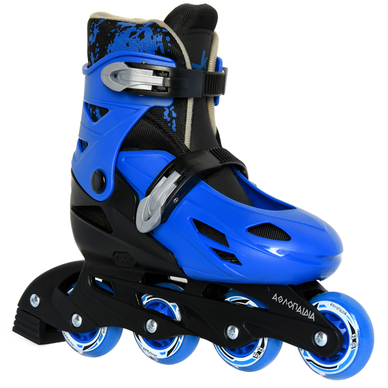 ATHLOPAIDIA Adjustable Inline Skates - Blue | PowerSkate