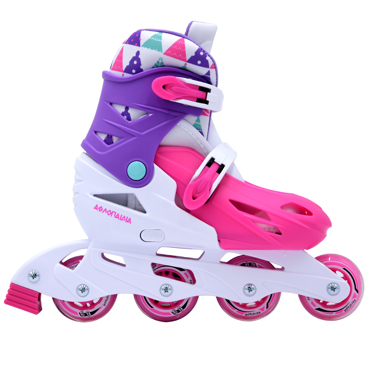 3K Adjustable Inline Skates - Fuchsia/Purple/White