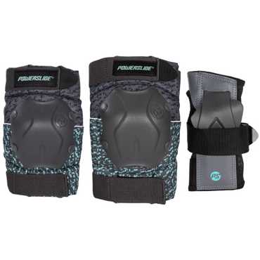 POWERSLIDE Standard black/Teal set Προστατευτικά