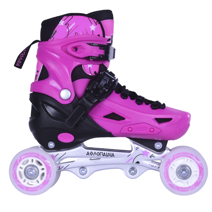 3K Afxomeioumena Patinia/Roller Skates/Pagpedila 3 se 1 - Roz