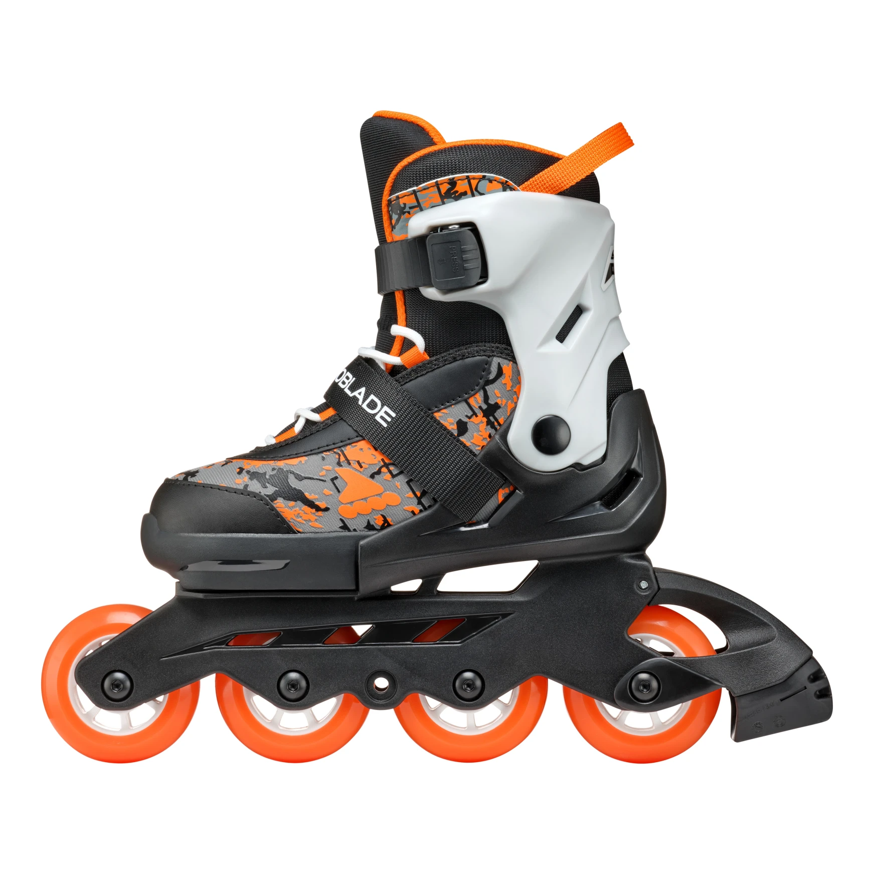 ROLLERBLADE Microblade SL Afxomeioumena Patinia - Mavro/Portokali