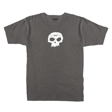 ZERO Vintage Black Single Skull T-Shirt - Μαύρο