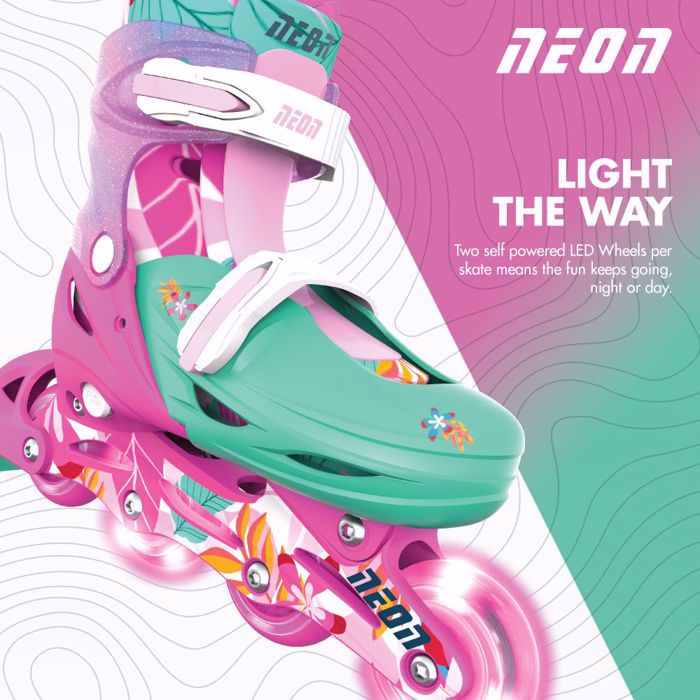 YVOLUTION Neon Combo 2 se 1 Afxomeioumena Patinia - Floral/Roz
