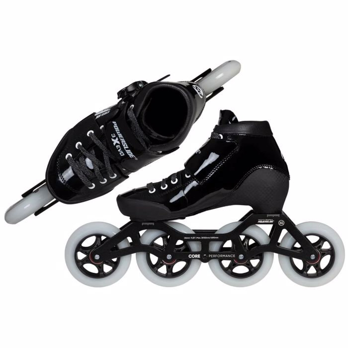 POWERSLIDE Evo 3x Afxomeioumena Patinia - Mavro/Lefko
