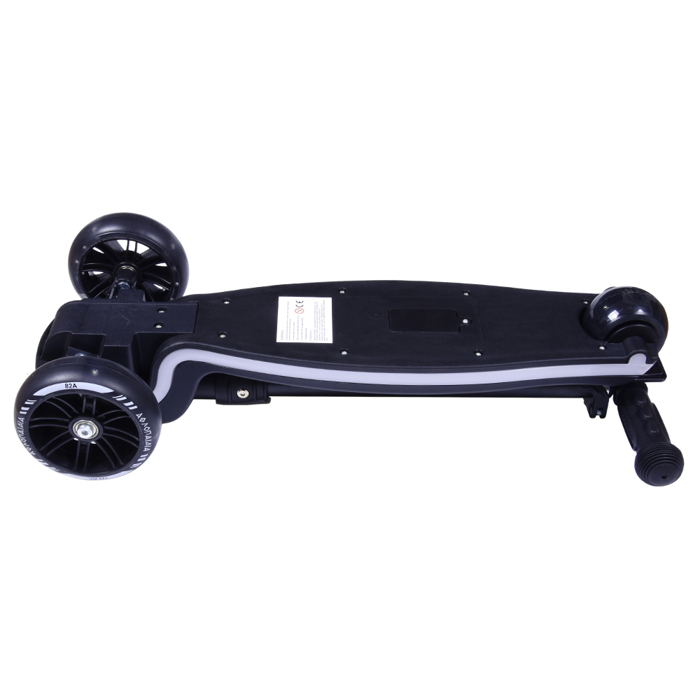 ATHLOPAIDIA Folding scooter with illuminated base and wheels - Black AThLOPAIDIA 3troxo Patini (Scooter) anadiploumeno me fotizomeni basi kai rodakia - Mavro