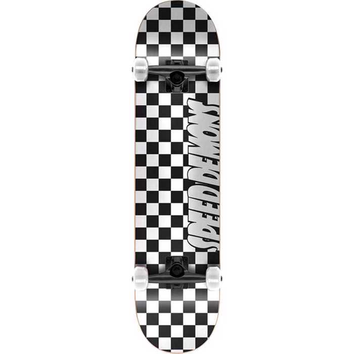 SPEED DEMONS checkers complete skateboard 7.25'' - Mavro/Aspro