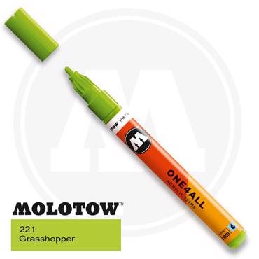 Μαρκαδόρος Ακρυλικός Molotow One4All, 2χιλ., 221 Grasshopper