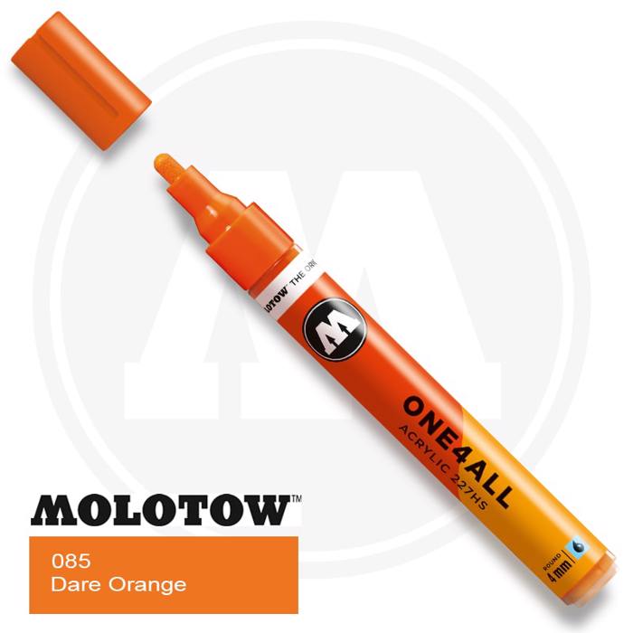 Markadoros Akrulikos Molotow One4All, 4xil., 085 Dare Orange