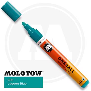 Μαρκαδόρος Ακρυλικός Molotow One4All, 4χιλ., 206 Lagoon blue