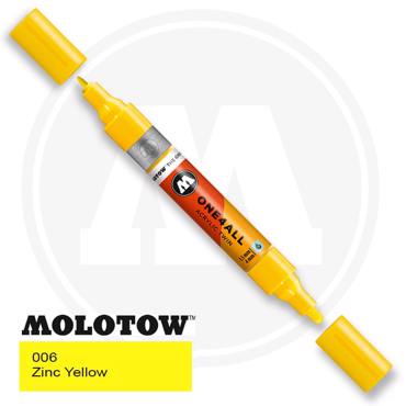 Μαρκαδόρος Molotow One 4All Twin, 006 Zinc yellow
