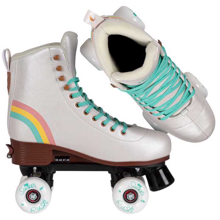 CHAYA Bliss Vanilla Adjustable Quad Roller Skates - White CHAYA Bliss Vanilla Afxomeioumena Quad Patinia - Lefko