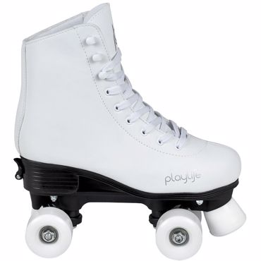 PLAYLIFE Classic White Adjustable Roller Skates