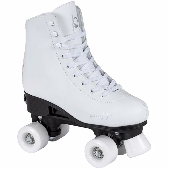 PLAYLIFE Classic White Adjustable Roller Skates PLAYLIFE Classic White Afxomeioumena Roller Skates