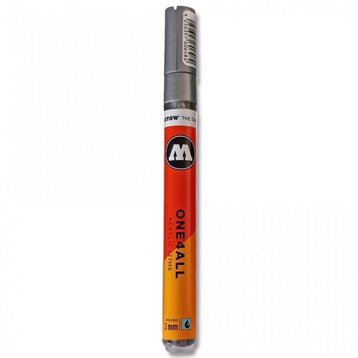 Markadoros Akrulikos Molotow One4All, 2xil., Metallic Silver