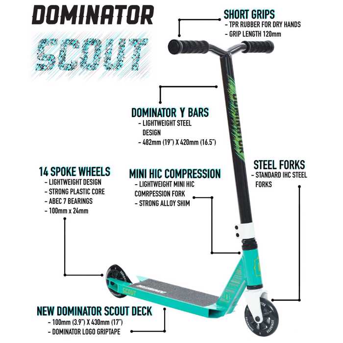 Dominator Scout Patini (Scooter) -  Kokkino/Lefko