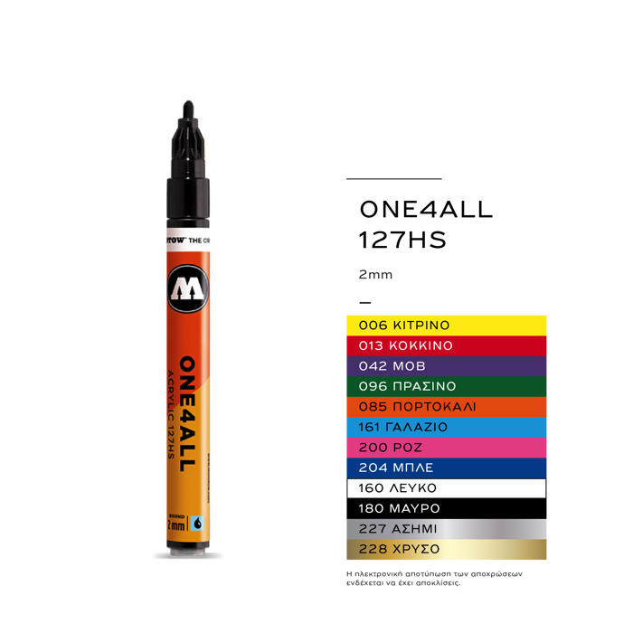 Markadoros Akrulikos Molotow One4All, 2xil., 006 Zinc Yellow