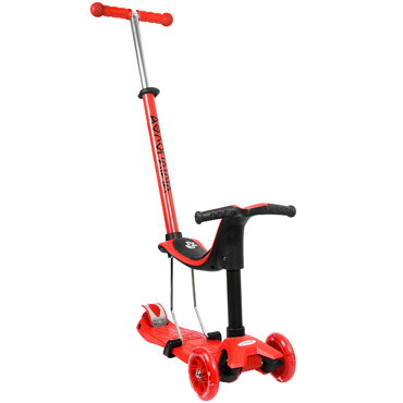 Athlopaidia Three Wheels 3 in 1 Scooter - Red
