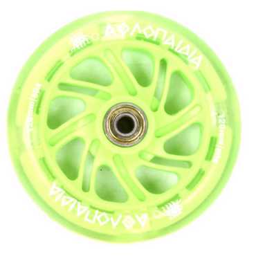 Athlopaidia Led Wheel 120mm with Bearing for Scooter 61212, Green Athlopaidia Led Wheel 120mm with Bearing for Scooter 61212, Green