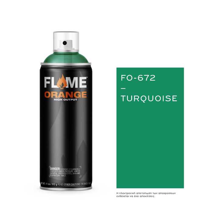 Spray Flame Orange 400ml, Turquoise