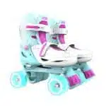 YVOLUTION Neon Combo 2 in 1 Adjustable Skates #30-33 - Teal/Pink - Image 8