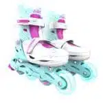 YVOLUTION Neon Combo 2 in 1 Adjustable Skates #30-33 - Teal/Pink - Image 7