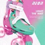 YVOLUTION Neon Combo 2 σε 1 Αυξομειούμενα Πατίνια #34-37 - Floral/Ροζ.