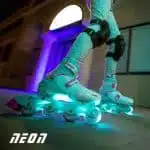 YVOLUTION Neon Combo 2 σε 1 Αυξομειούμενα Πατίνια #34-37 - Γαλάζιο/Ροζ.