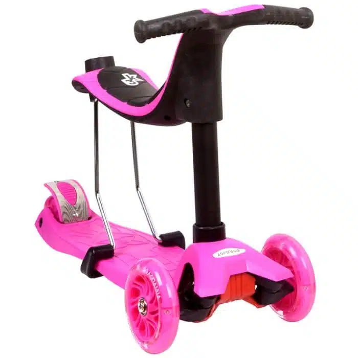 ATHLOPAIDIA Three Wheels 3 in 1 Scooter - Fuchsia - Image 3