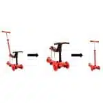 ATHLOPAIDIA Three Wheels 3 in 1 Scooter - Red - Image 4