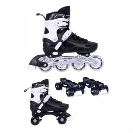 ΑΘΛΟΠΑΙΔΙΑ 2 σε 1 πατίνια και roller μαύρο.