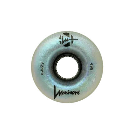 LUMINOUS Ροδάκια Led 62mm/85A - Μαύρο Μαργαριτάρι.
