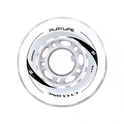 PLAYLIFE Cyclone Wheels + Bearins 72mm/84A - Λευκό.
