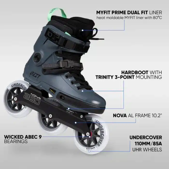 POWERSLIDE Next Pro 110 Inline Skates - Petrol - Image 4