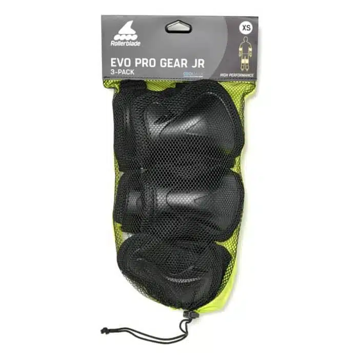 ROLLERBLADE evo pro gear junior 3 pack παιδικά προστατευτικά μαύρα.