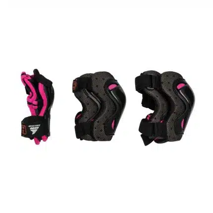 ROLLERBLADE Junior 3pack για κορίτσι Παιδικά Προστατευτικά - Μαύρο/Ροζ.