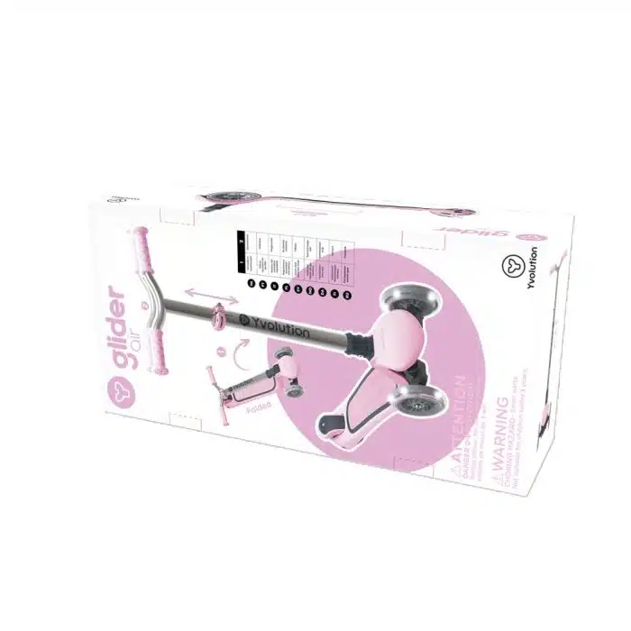 YVOLUTION Glider Air Metal HB Scooter - Pink - Image 6