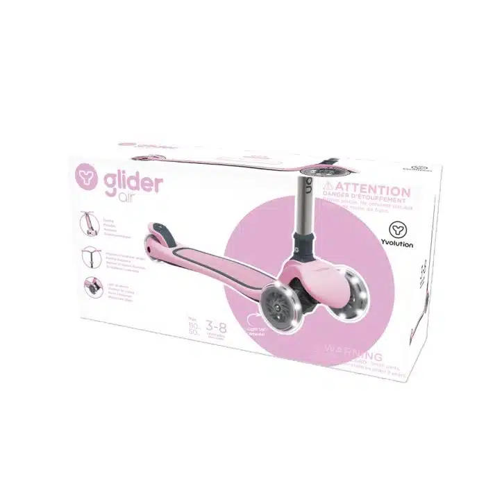 YVOLUTION Glider Air Metal HB Scooter - Pink - Image 5