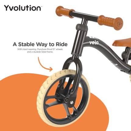 YVOLUTION Velo μαύρο ποδήλατο ισορροπίας.