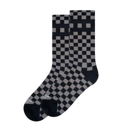 AMERICAN SOCKS Checkerboard Κάλτσες μαύρο-γκρι.