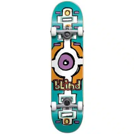 BLIND Round Space Yth FP Soft Wheels  Complete Skateboard 6.75" Teal.